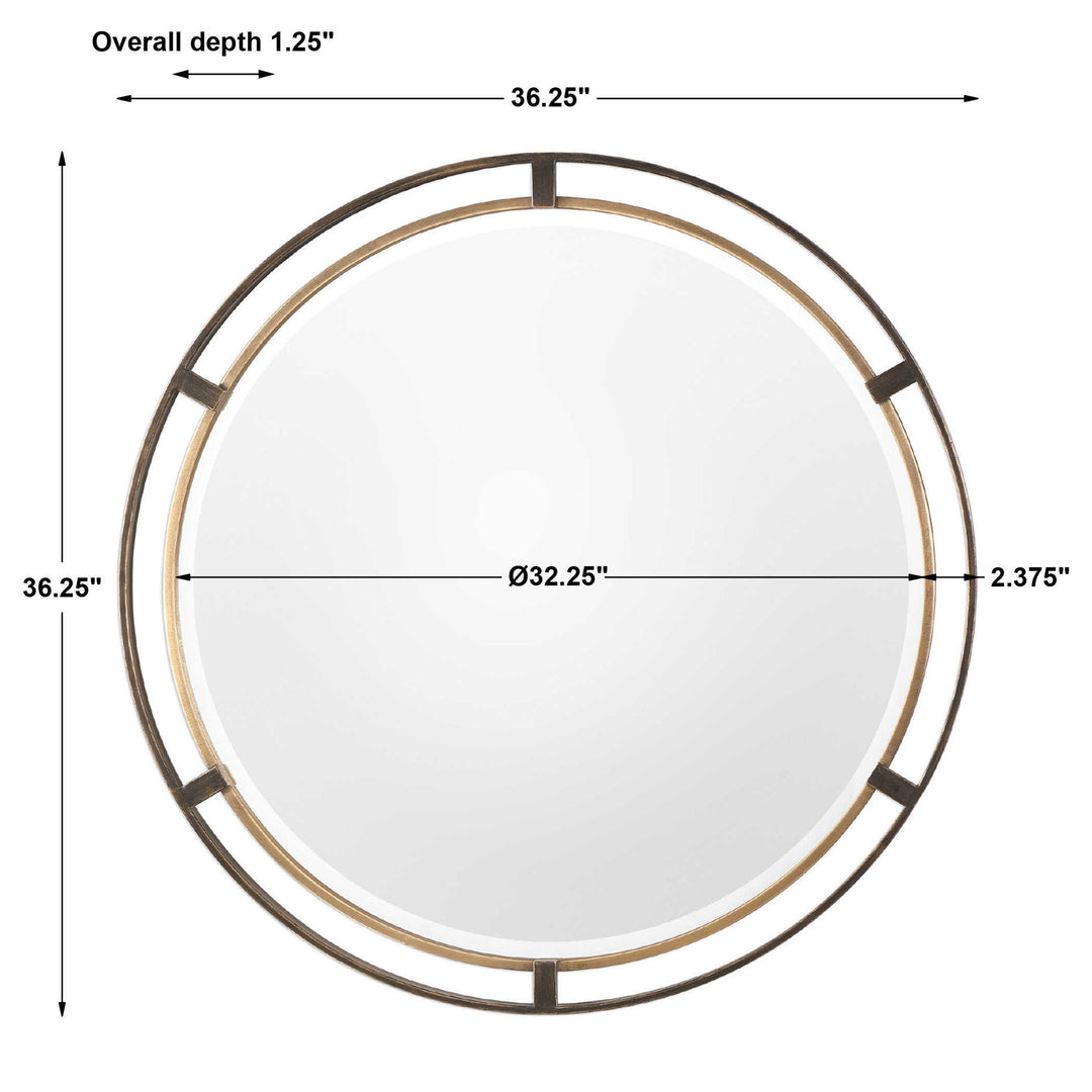 Carrizo - Round Mirror - Bronze