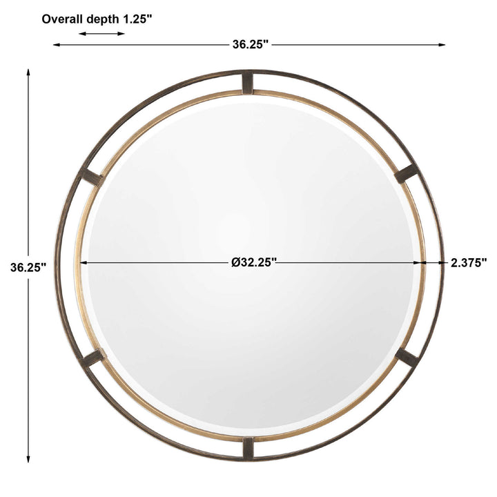 Carrizo - Round Mirror - Bronze