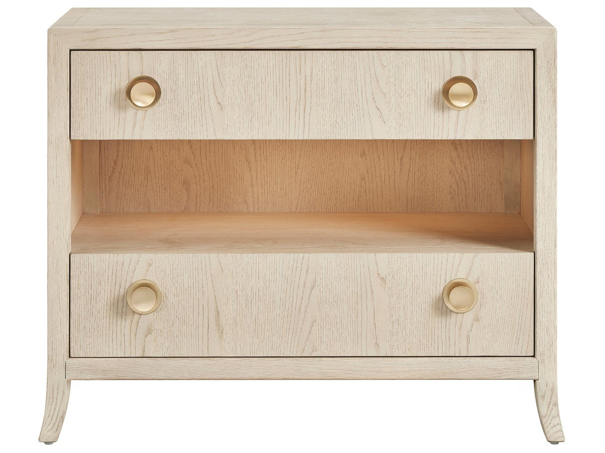 Velora - Nightstand With LED - Light Brown