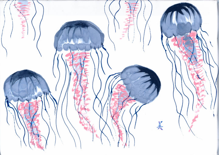 FishAye Jellyfish Placemat – Coastal & Nautical Table Decor: Set of 8