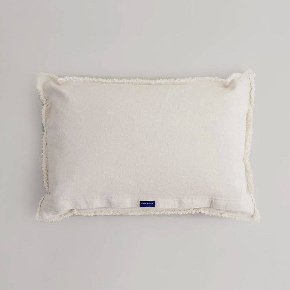 Personalized Your Word + Coordinates Stencil Lumbar Pillow: Natural / 18" X 25"