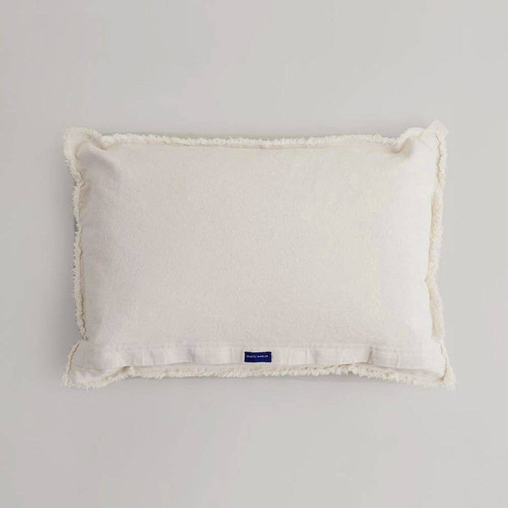 Personalized Your Word + Coordinates Stencil Lumbar Pillow: Natural / 18" X 25"