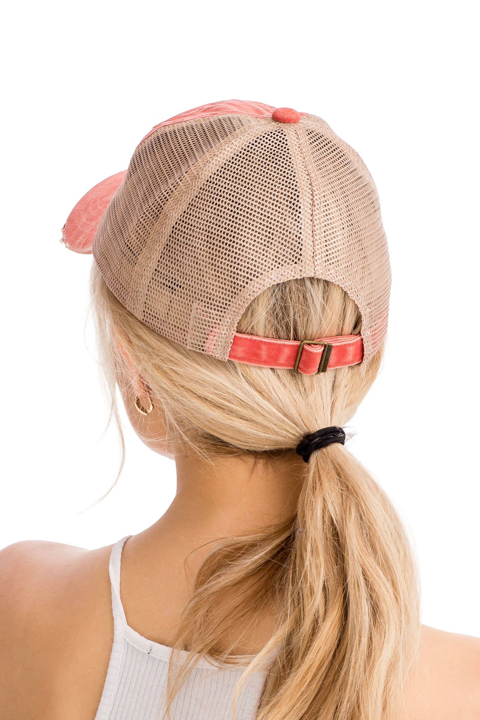 Two Tone Distressed Garment Dye Unstructured Trucker Hat