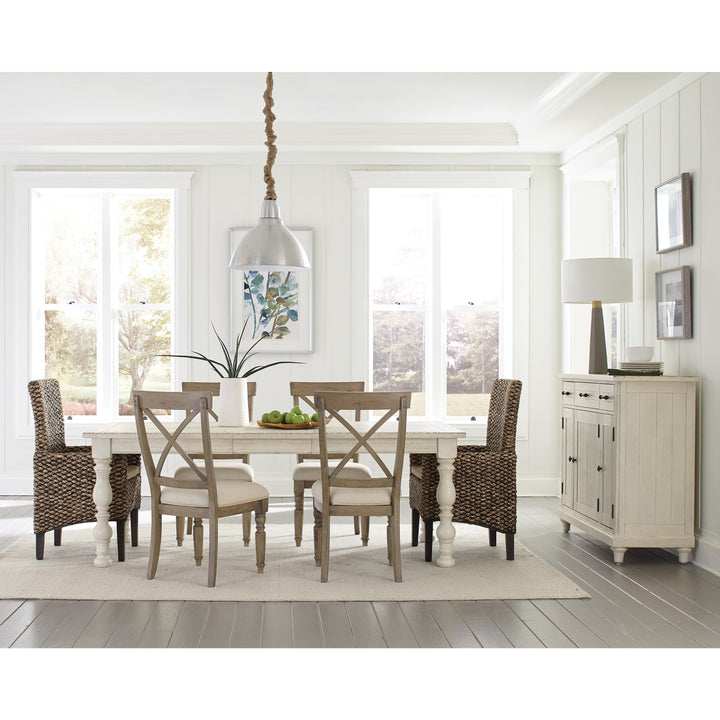 Aberdeen - Rectangle Dining Table - Weathered Worn White