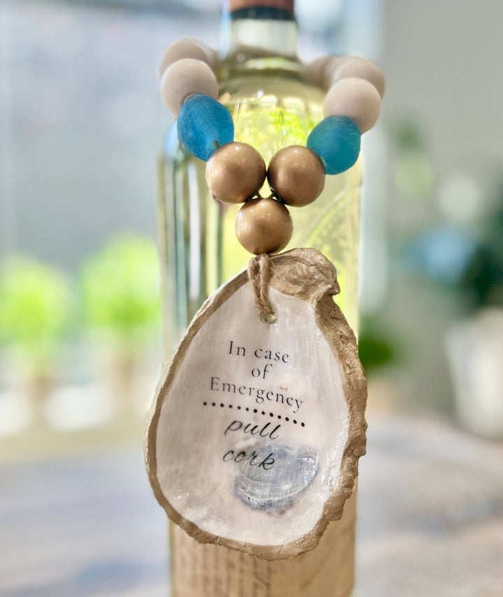 In Case of Emergency / Pull Cork - Beaded Bottle Charm