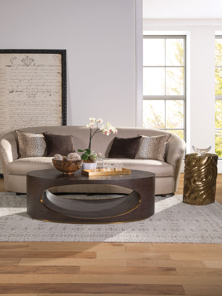 Verbatim - Oval Cocktail Table - Dark Brown