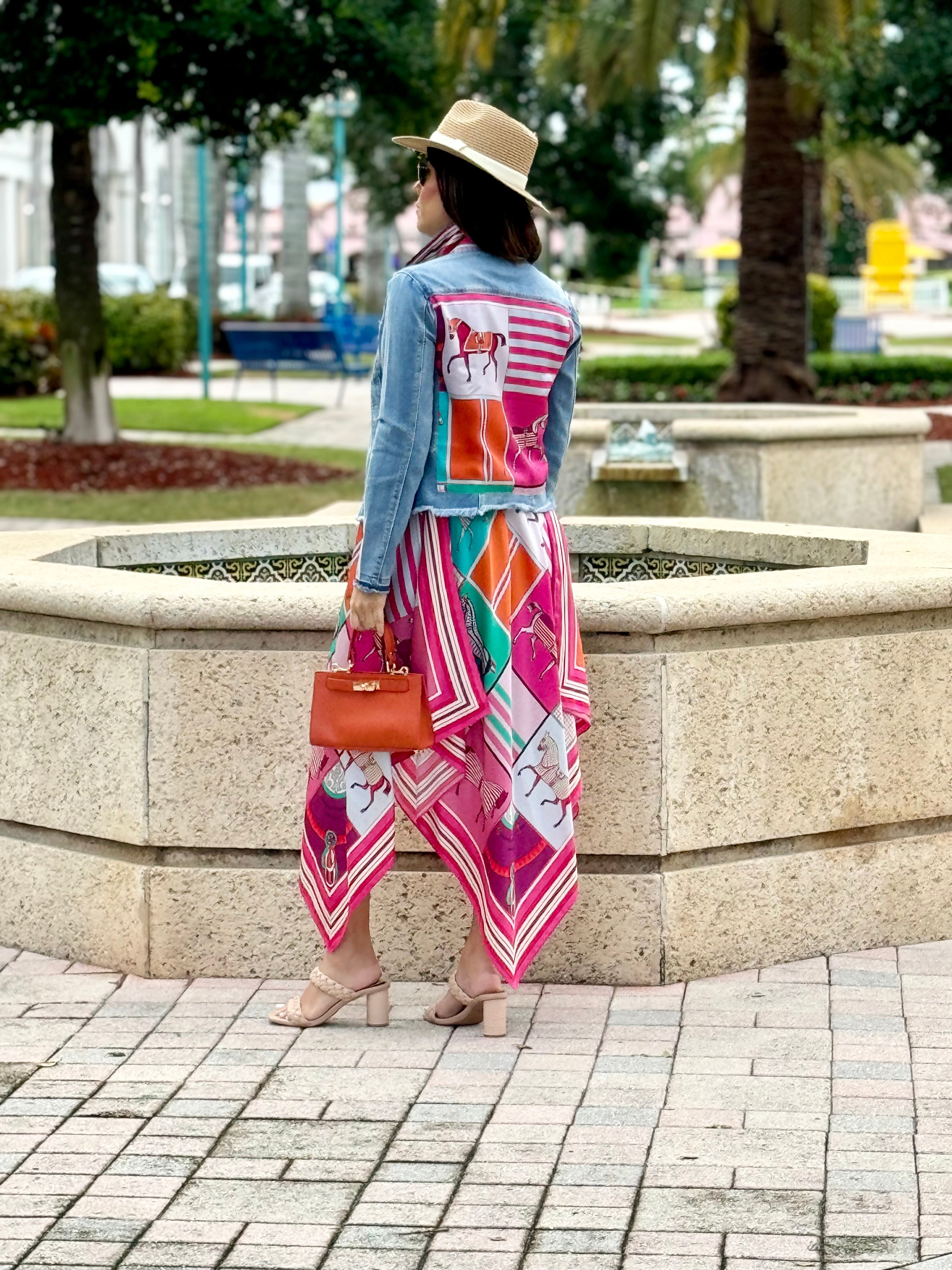 Silk Dress / Pink Horse