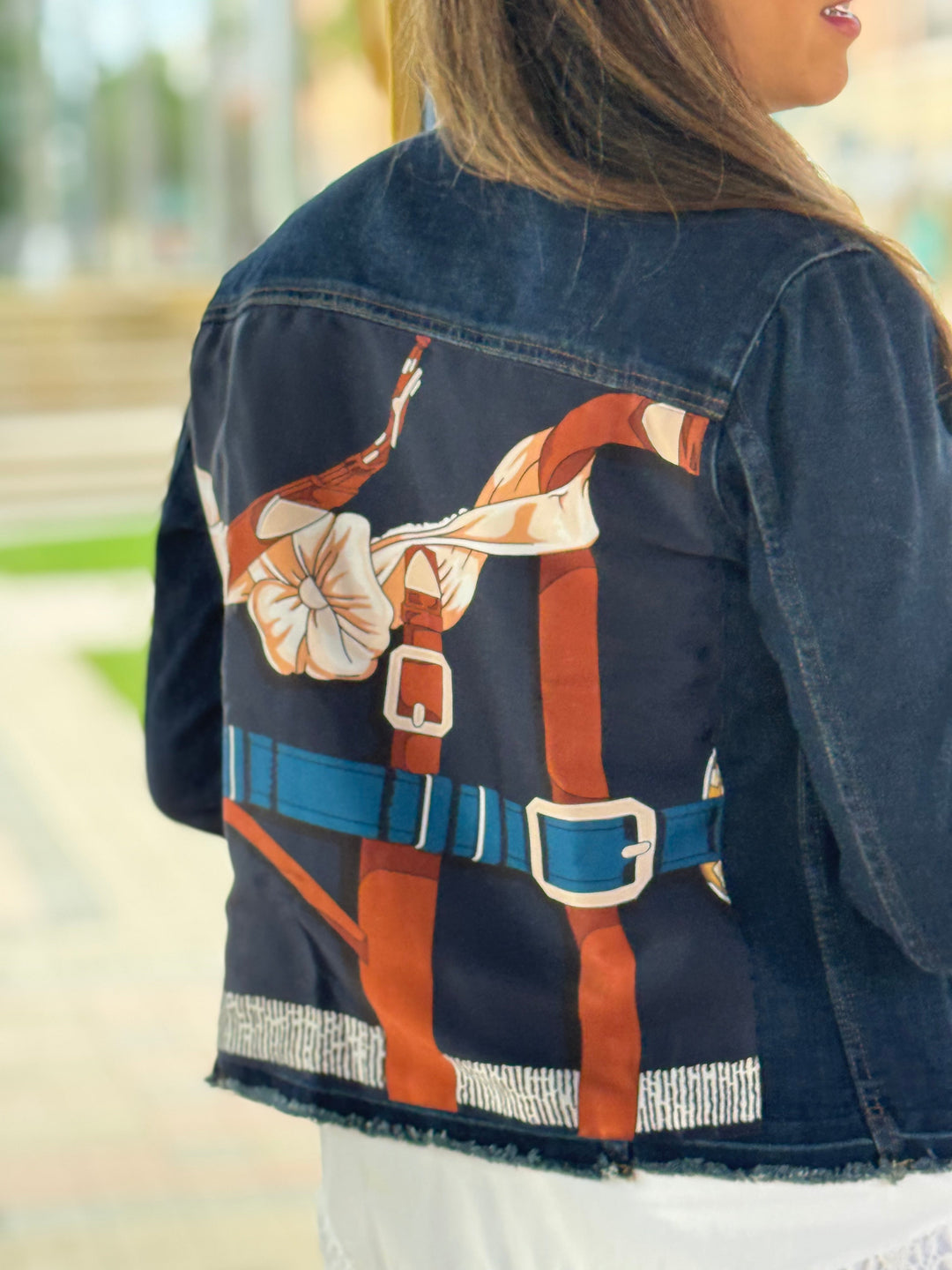 The Dark Denim Jacket / Navy Strap & Buckle