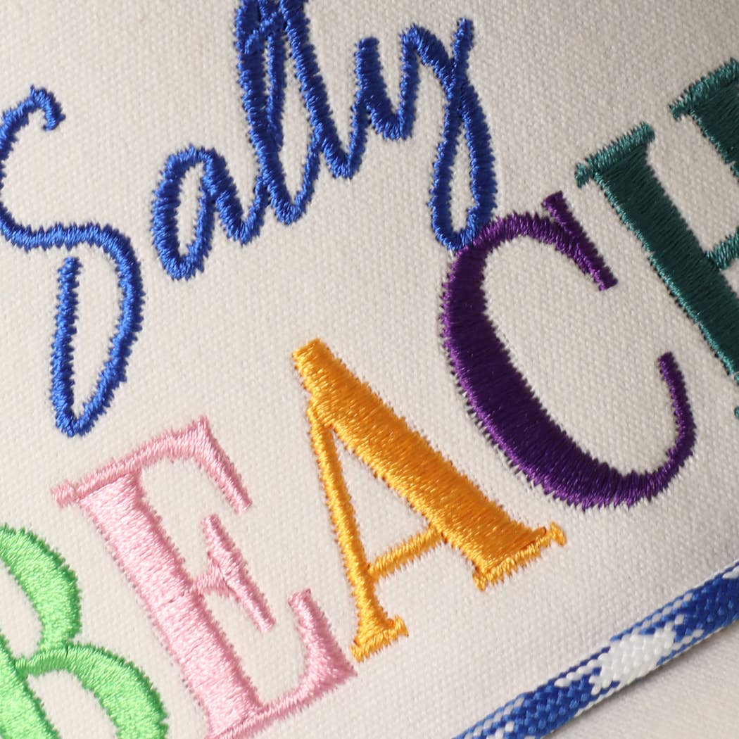 SALTY BEACH Embroidered Rope Trucker Hat