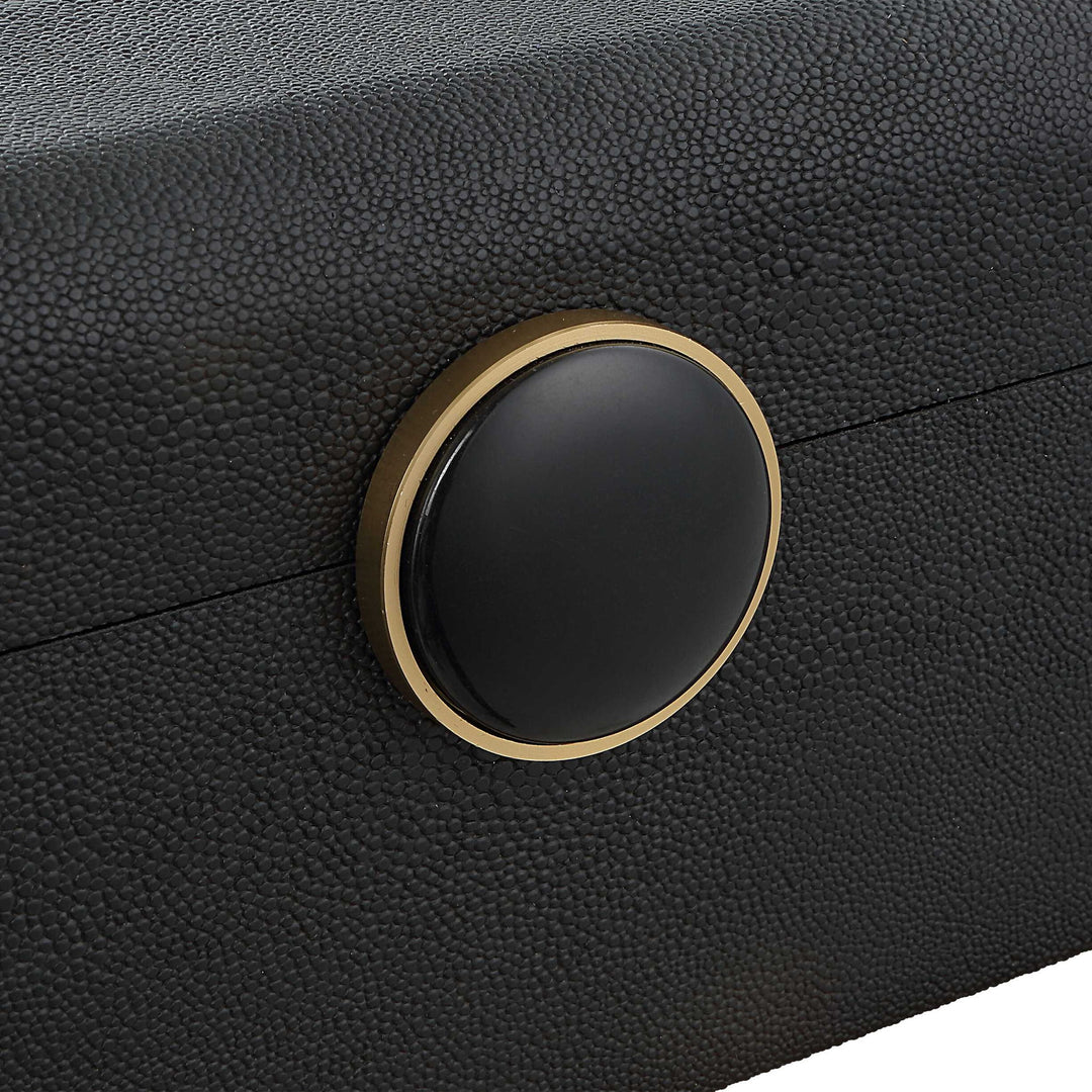 Lalique - Black Shagreen Box