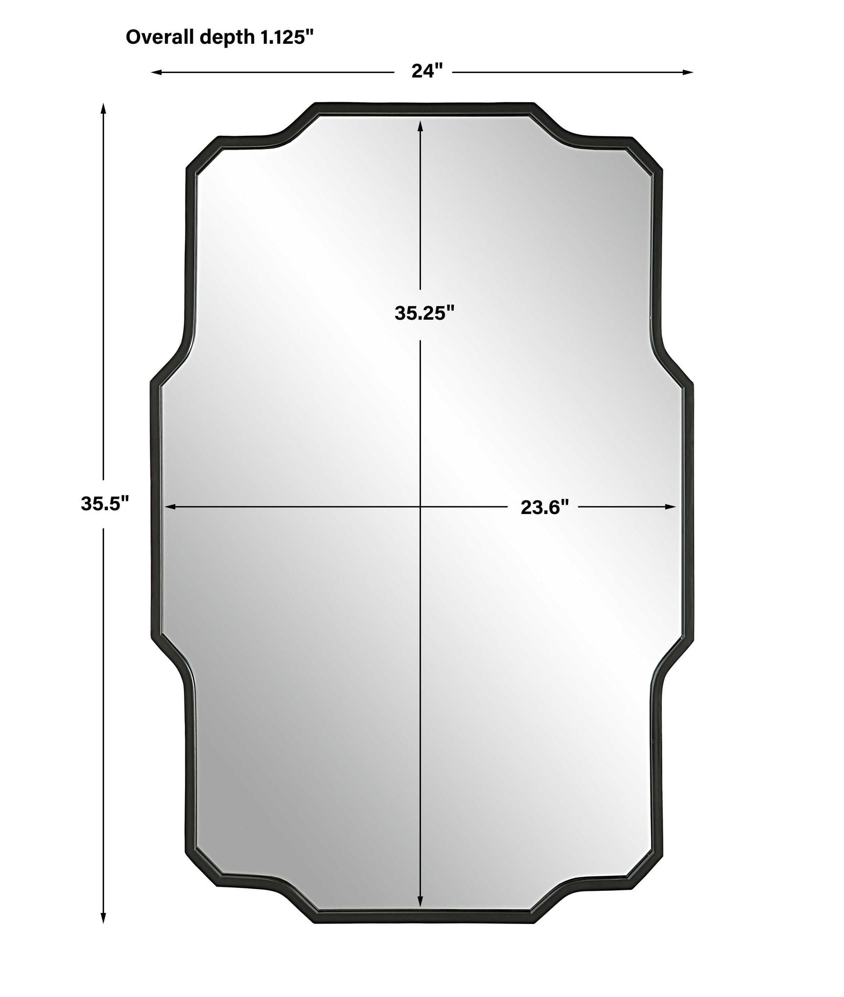 Casmus - Iron Wall Mirror - Black