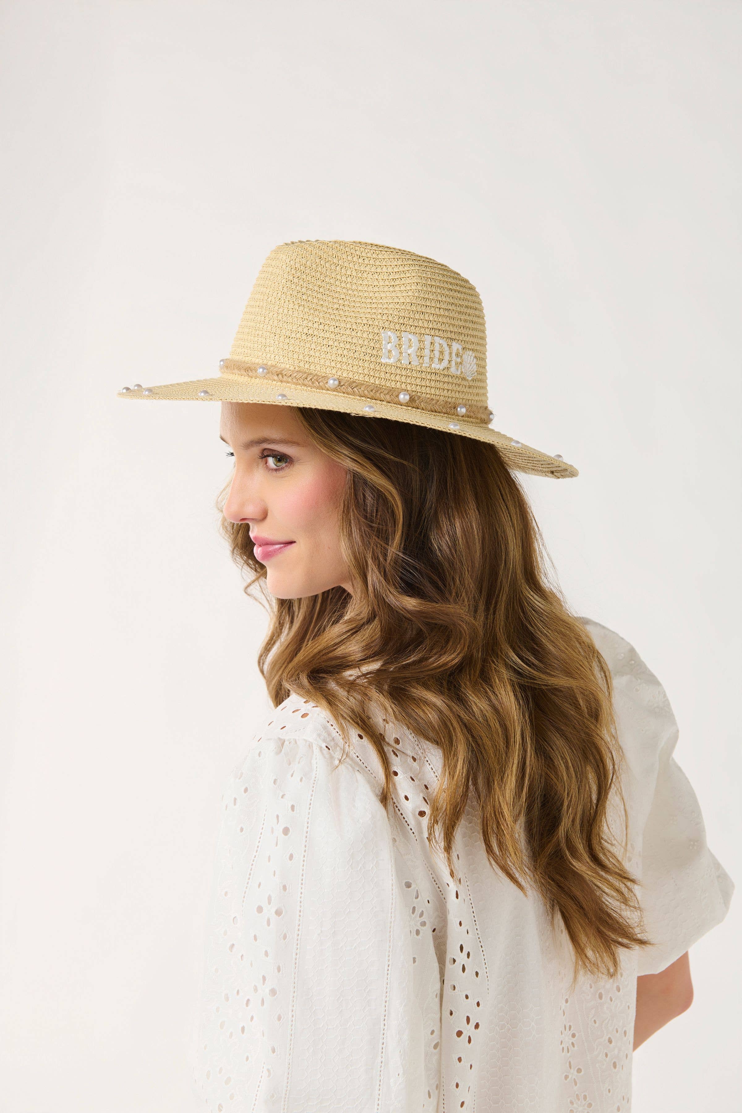 SEASIDE "BRIDE" HAT,NATURAL