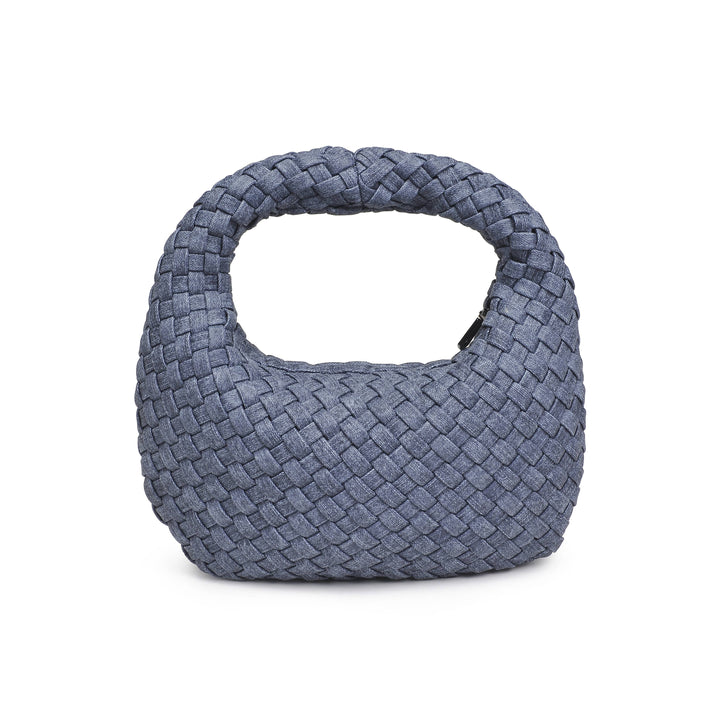 Dare to Dream - Small Woven Neoprene Clutch: Dark Denim