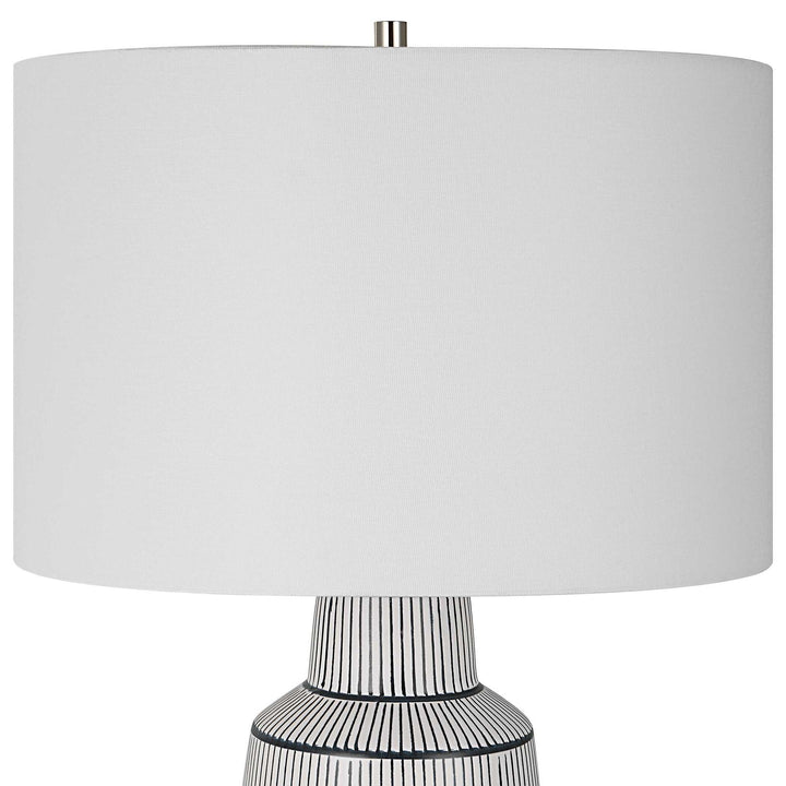 Breton - Nautical Stripe Table Lamp - White