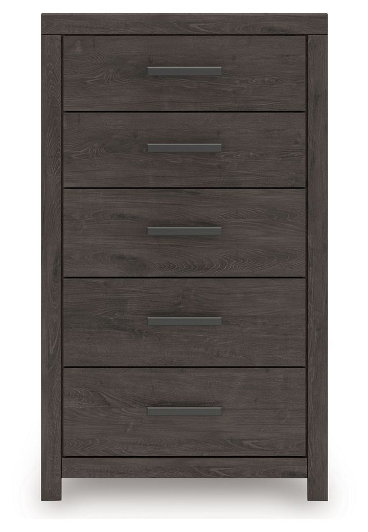 Prendonea - Charcoal - Five Drawer Chest