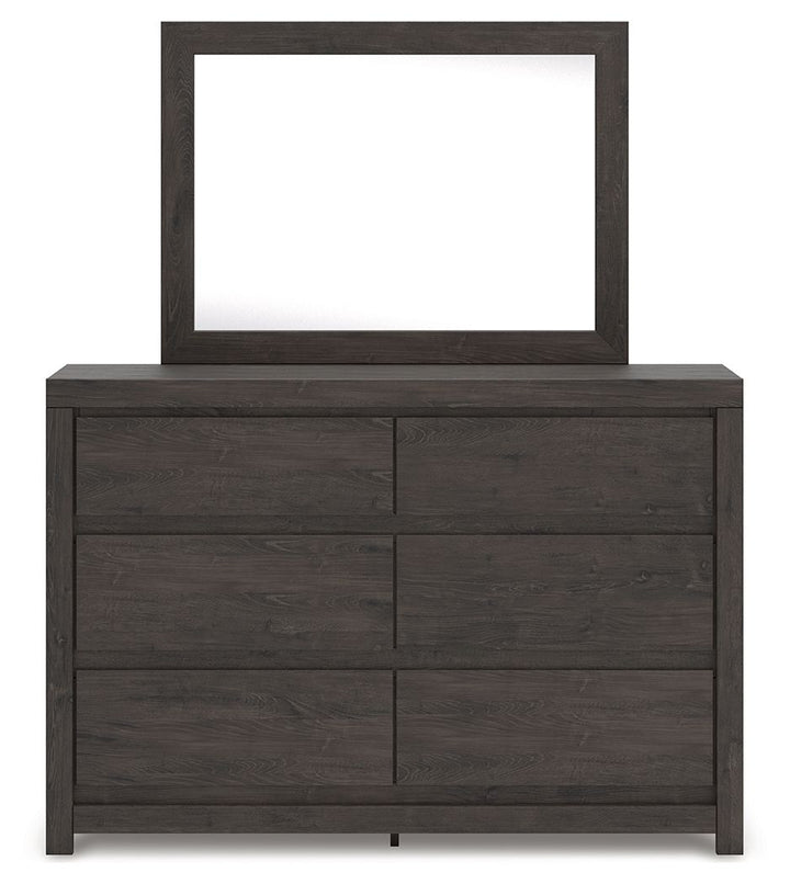 Fraluna - Charcoal - Dresser And Mirror