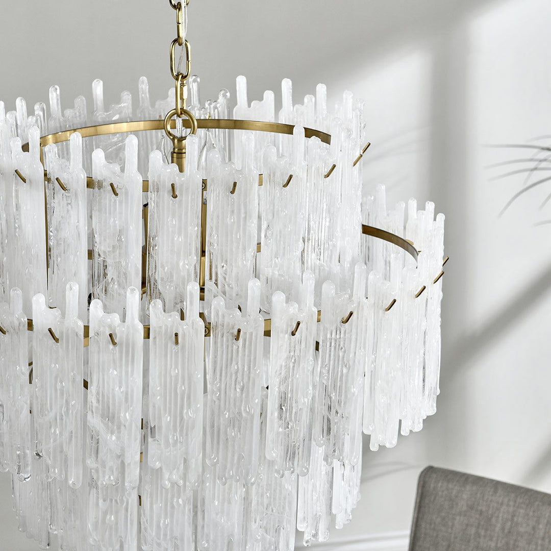 Everly - Chandelier Round - Clear/White