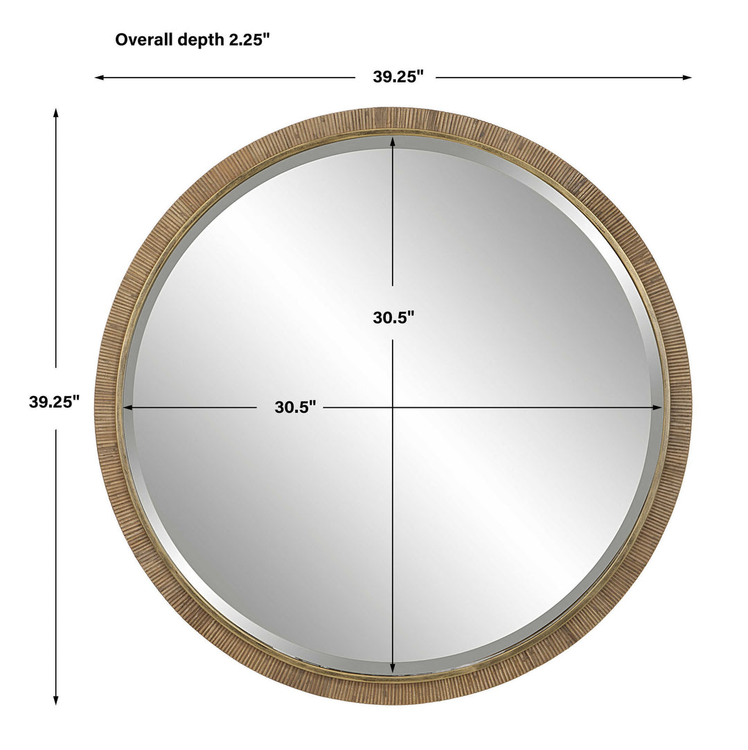 Paradise - Round Mirror - Gold