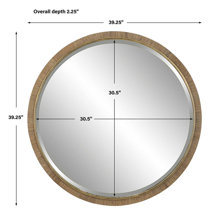 Paradise - Round Mirror - Gold
