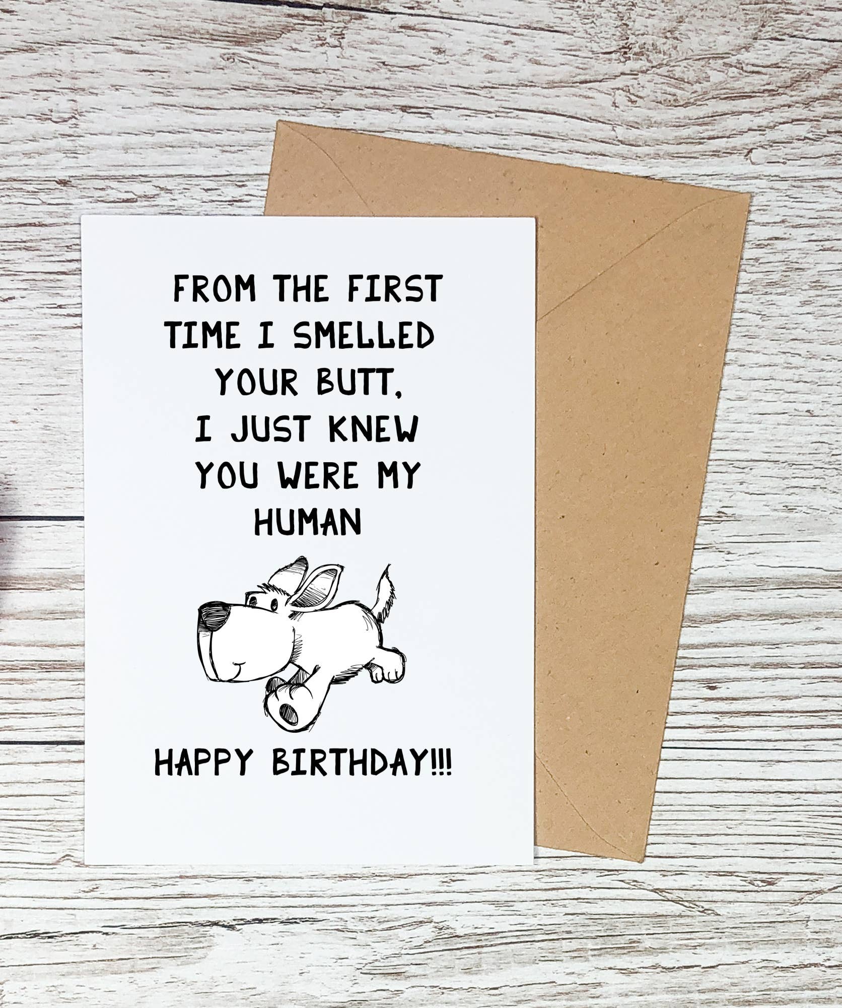 Happy Birthday From The Dog Card