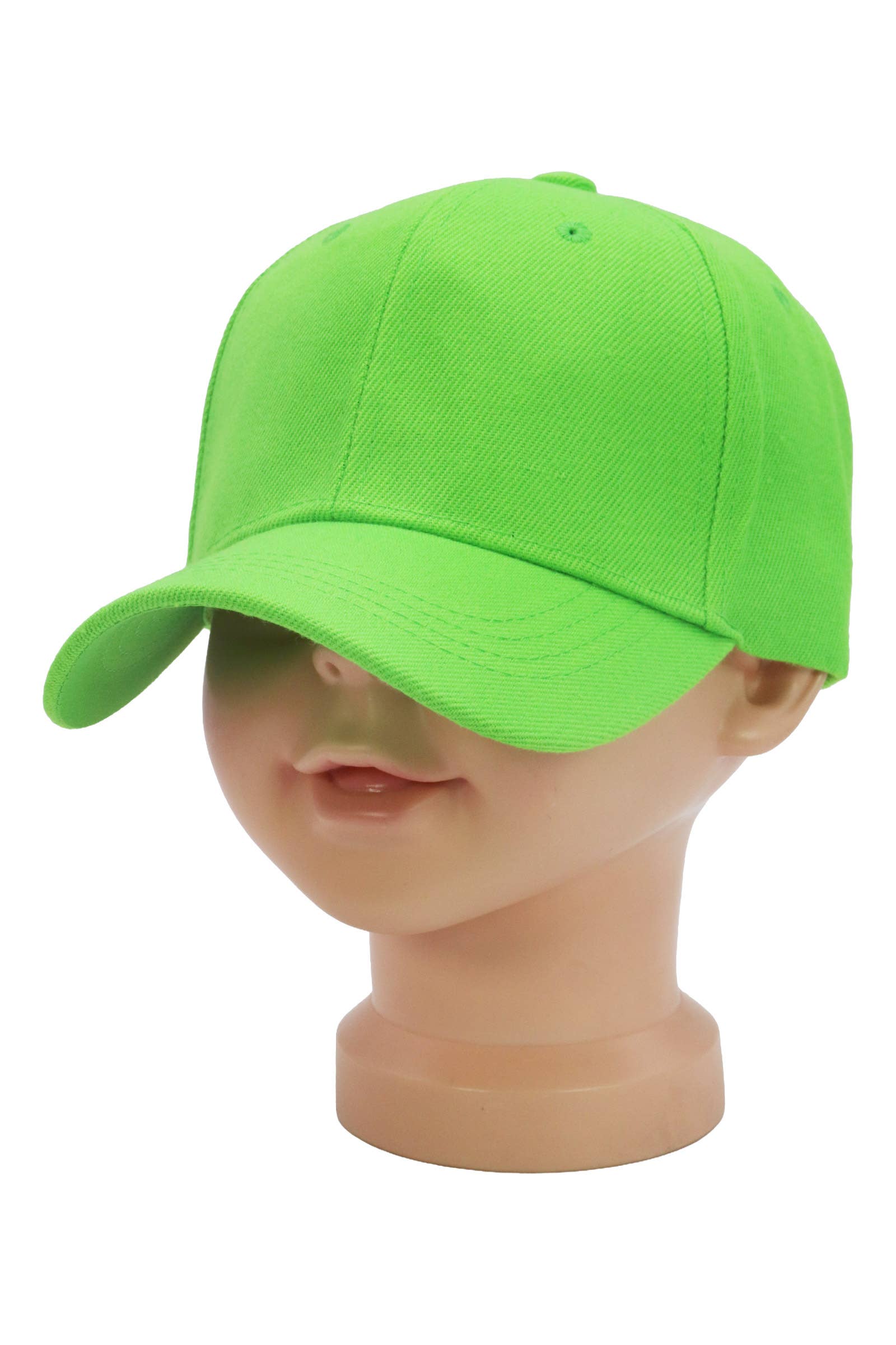 Kids Twill Acrylic Velcro Back Baseball Cap: Black / One Size