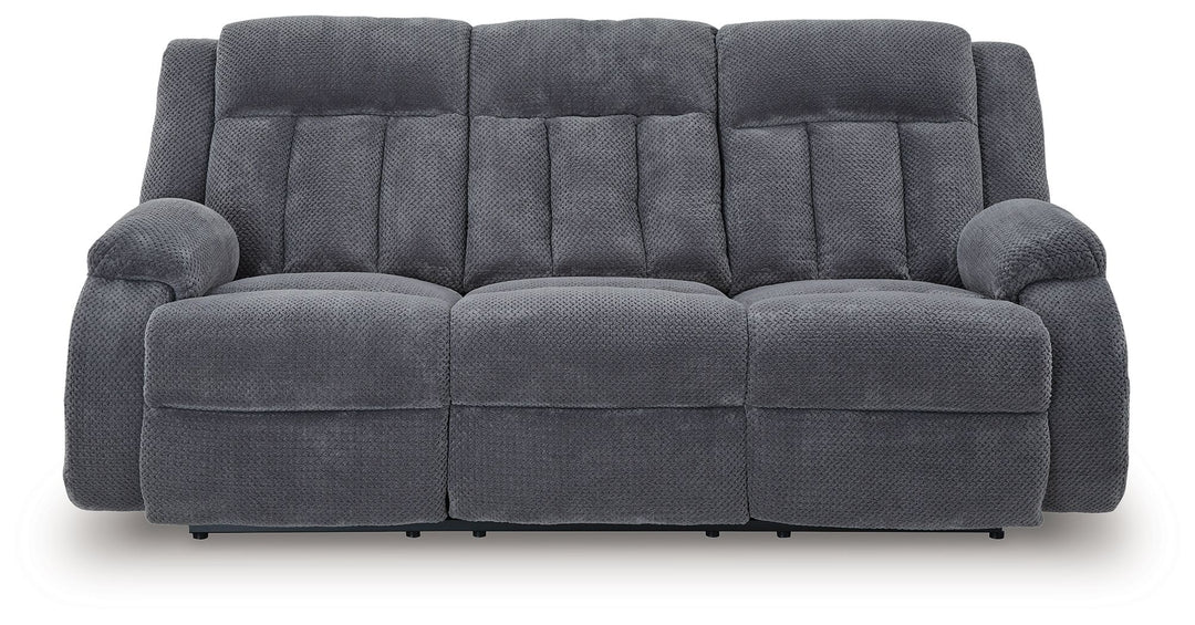 Observation - Steel - Reclining Power Sofa With Drop Down Table