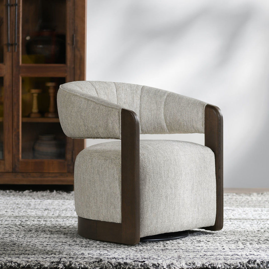James - Swivel Accent Chair - Glacier Gray