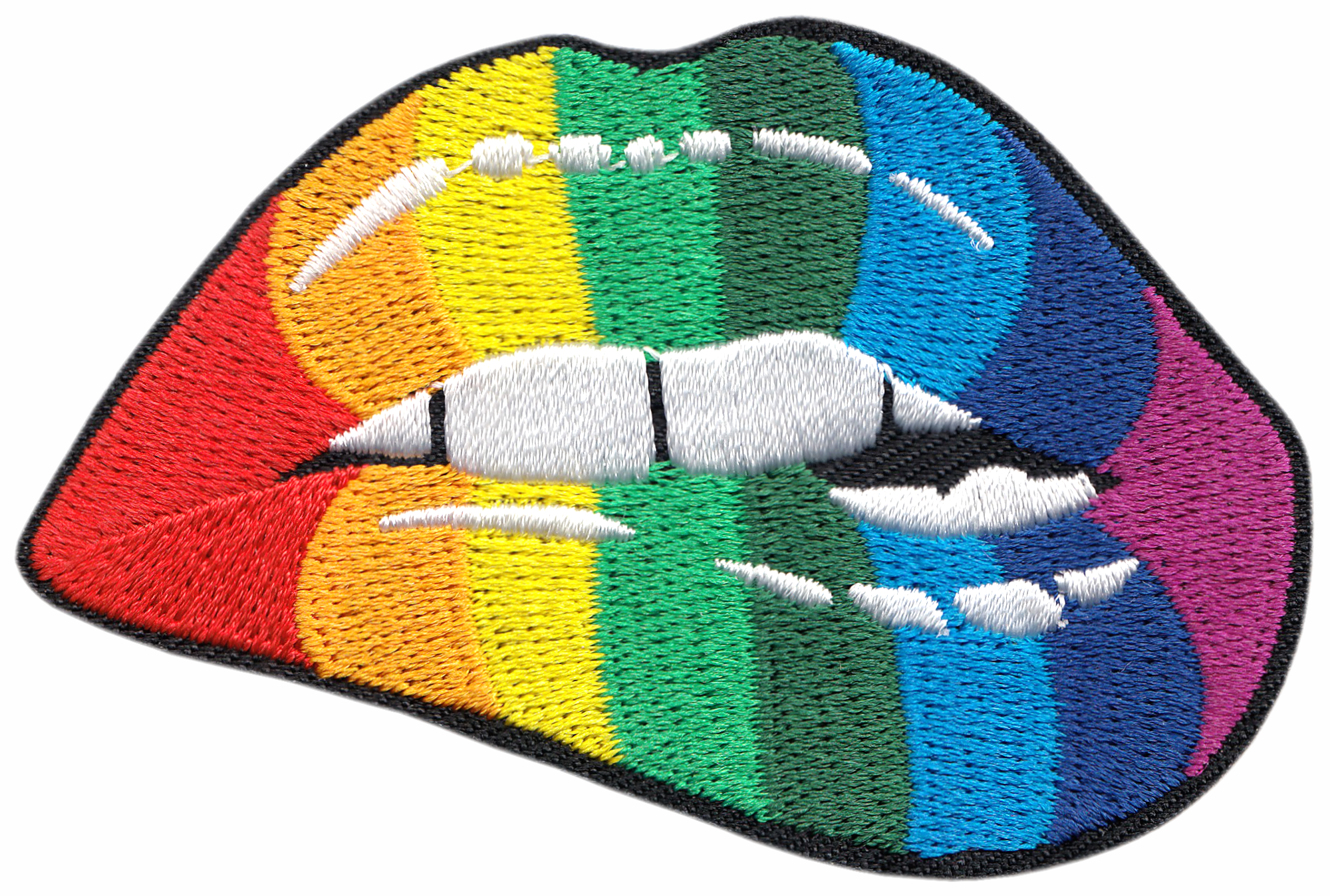 Patch - Rainbow - Biting Lips