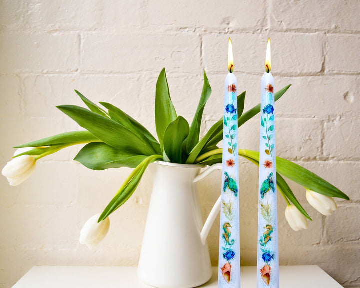 Coastal Candle Decor, Beach House Candle, Nautical Decor