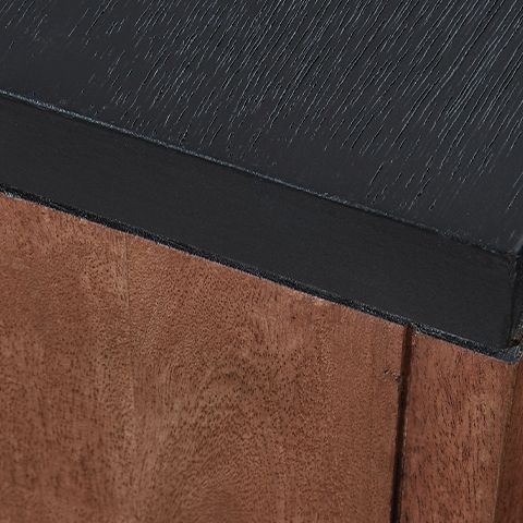 Kallari - Warm Brown / Black - Chair Side End Table