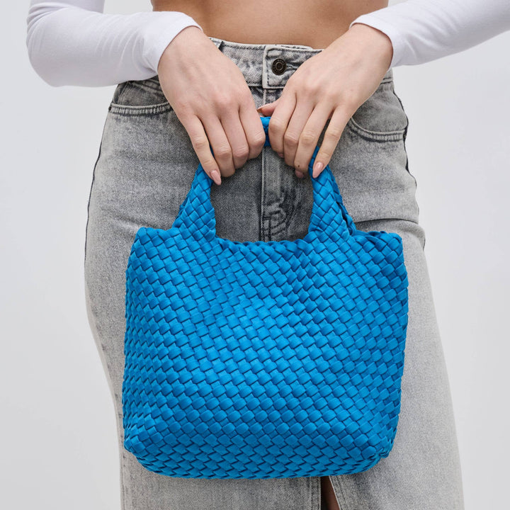 Sky's The Limit - Small Woven Neoprene Crossbody: Sand Black