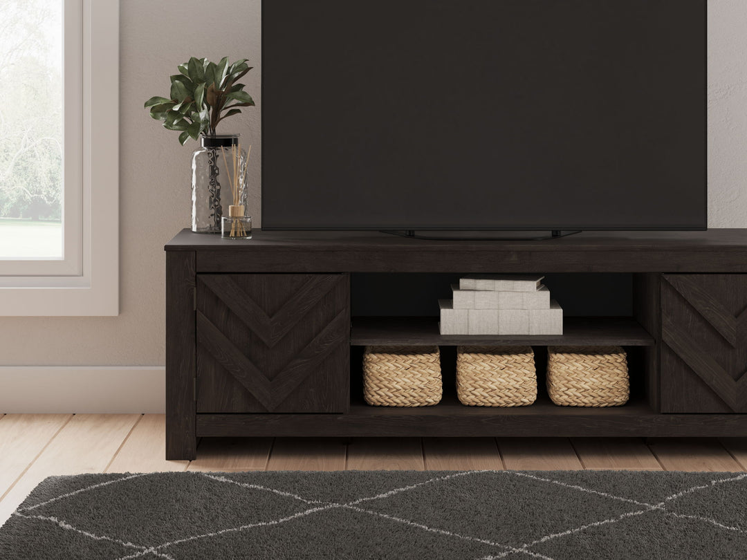 Cayboni - LG TV Stand With Fireplace Option