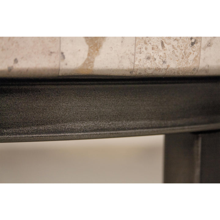 Capri - Round Side Table - Alabaster Travertine