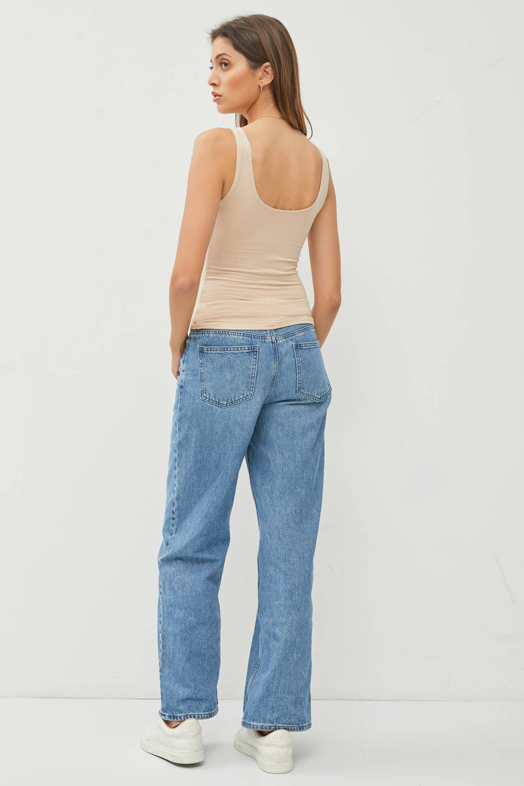 BASIC SCOOP NECK TANK: M / Off-White