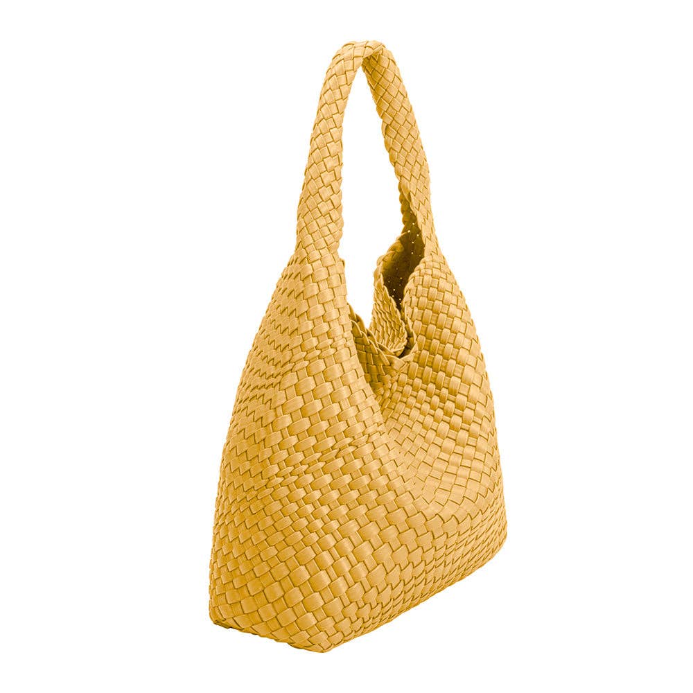 Johanna Yellow Recycled Vegan Shoulder Bag Pre-Order 1/30