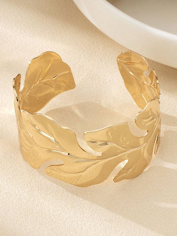 Geometric Shiny Solid Color Split-Joint Bracelet Accessories: GOLD / One_size