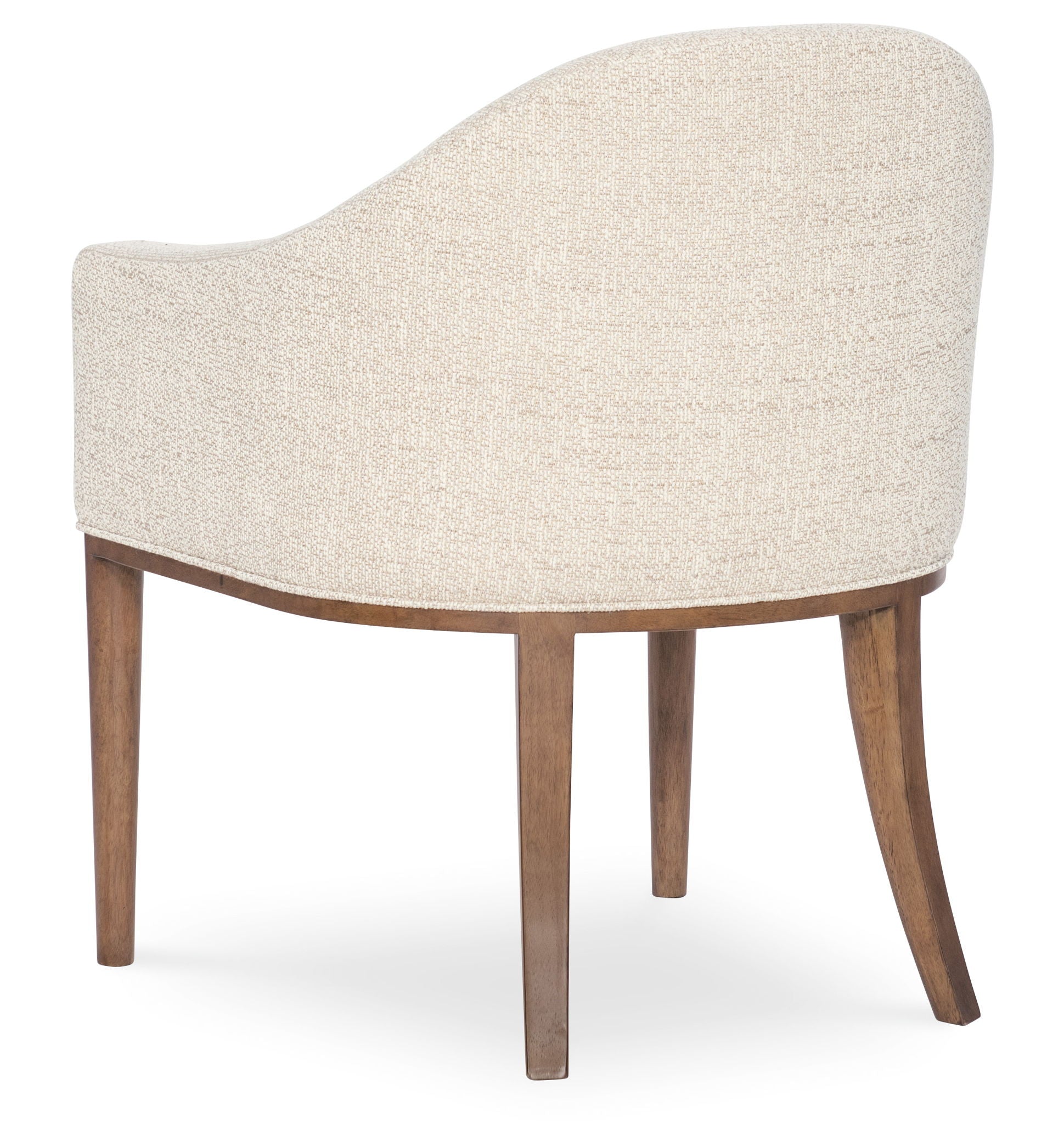 Eleana - Upholstered Arm Chair - Beige / Dark Brown