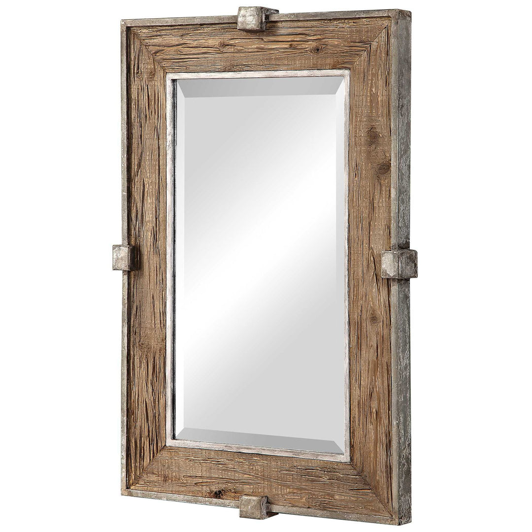 Siringo - Weathered Wood Mirror - Light Brown