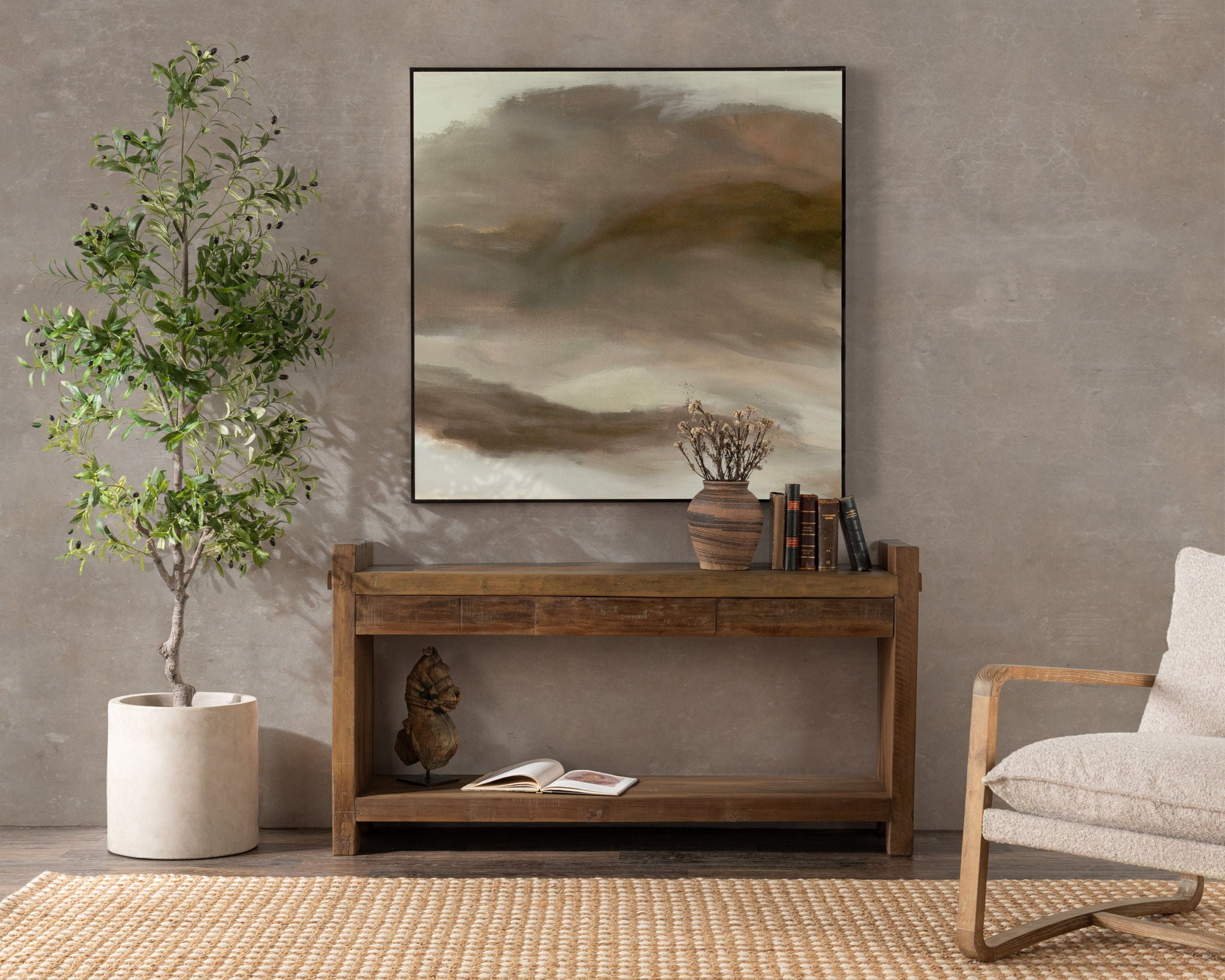 Marsa - 3 Drawer Console Table - Natural