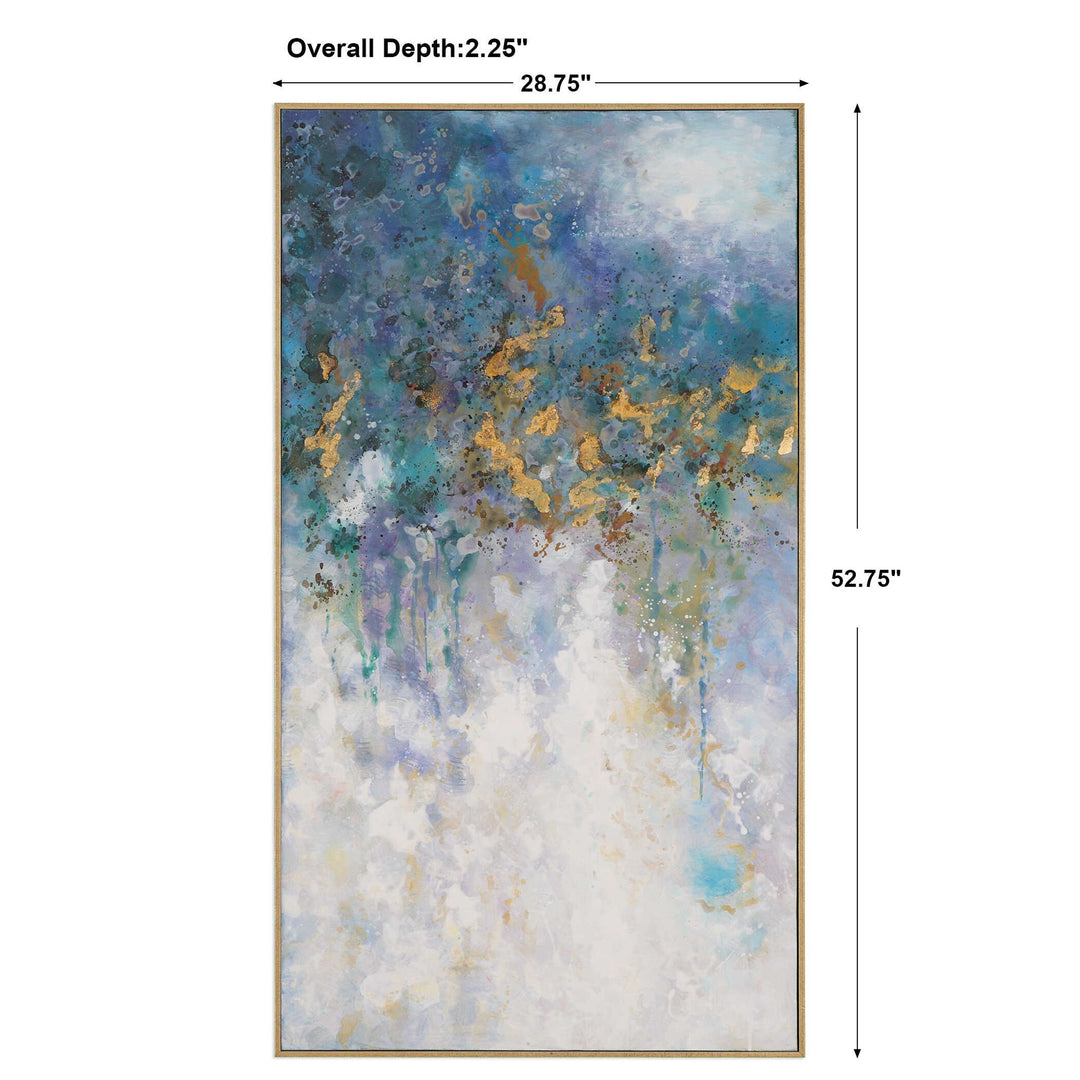 Floating - Abstract Art - Blue