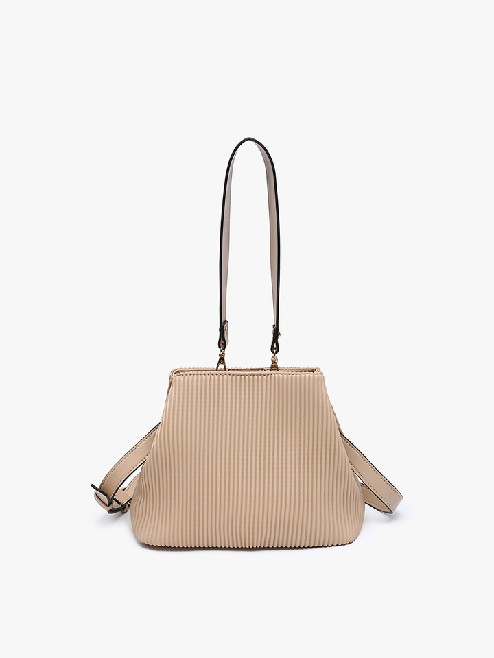 EH2460 Dove Pleated Satchel w/ Large Handle: Glacial Blue