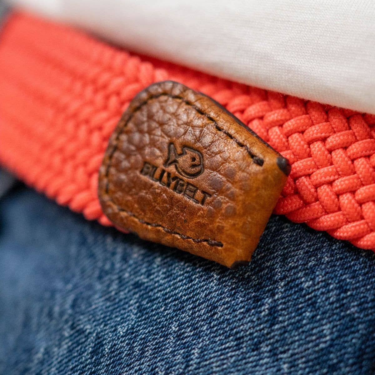 Elastic woven belt Peach pink: Size 2