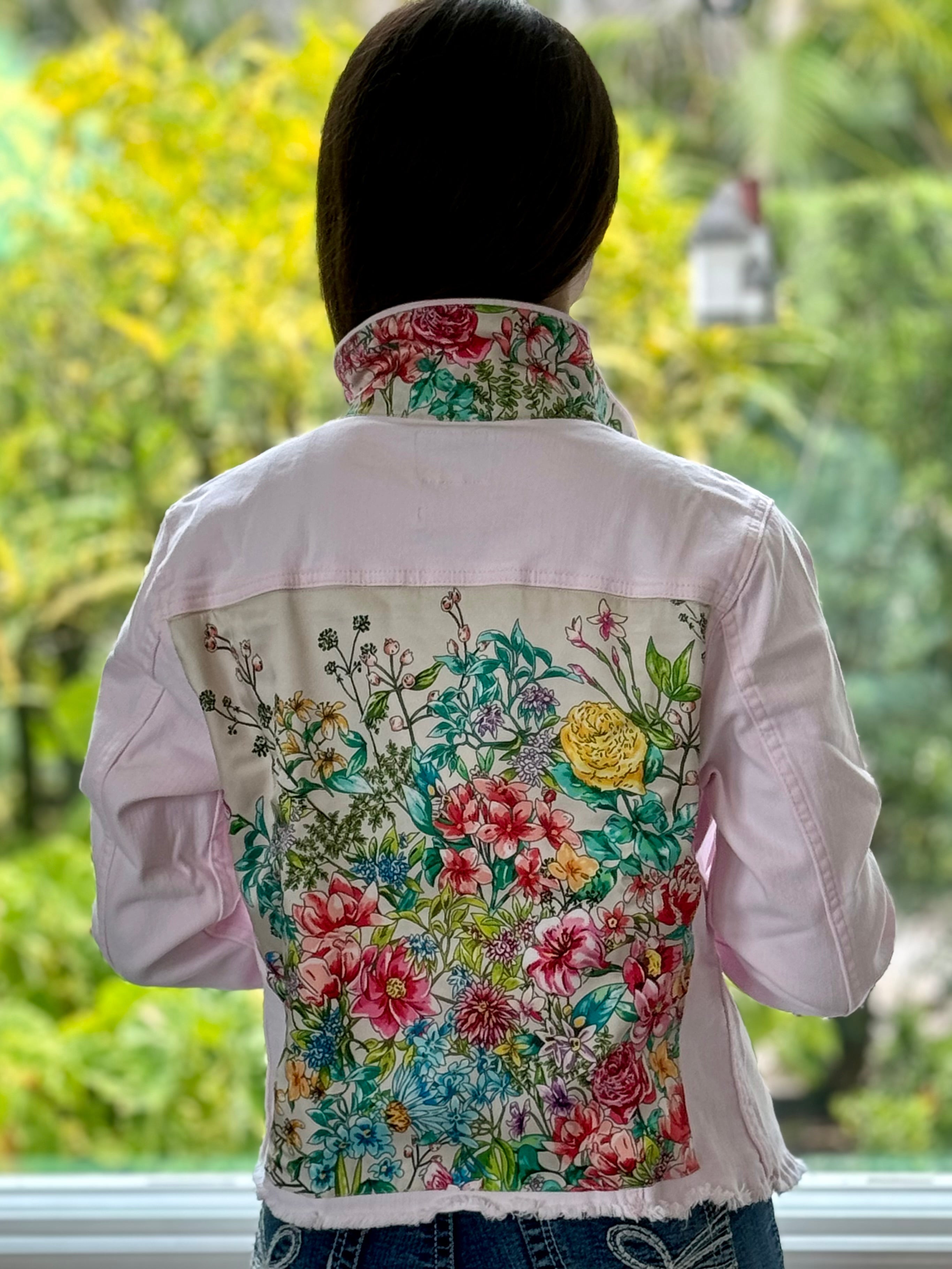 The Pink Denim Jacket / Pink Bouquet