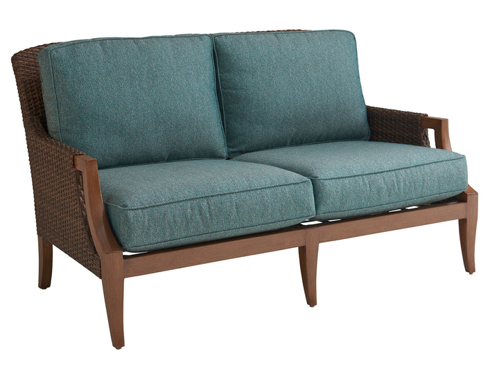 Harbor Isle - Wood Loveseat - Dark Brown