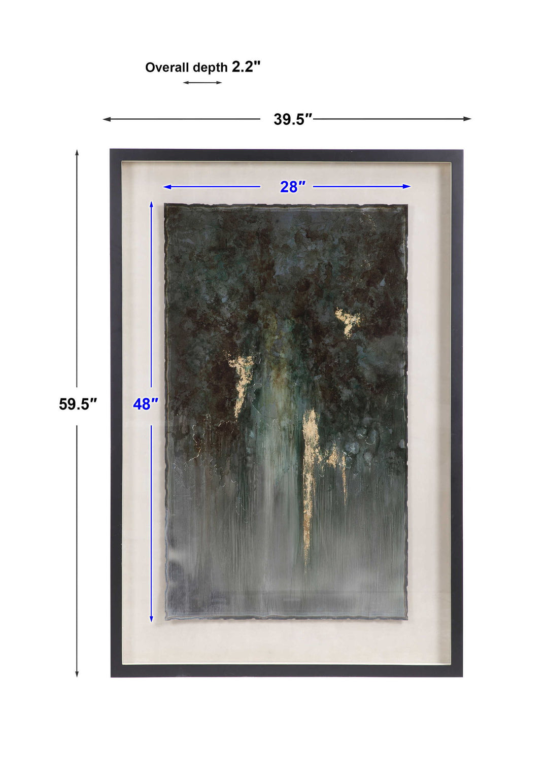 Rustic Patina Grande - Abstract Art - Dark Gray