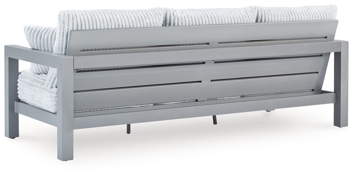 Hurley Park - 4 Pc. - Outdoor Sofa, 2 Lounge Chairs And Coffee Table - Gray