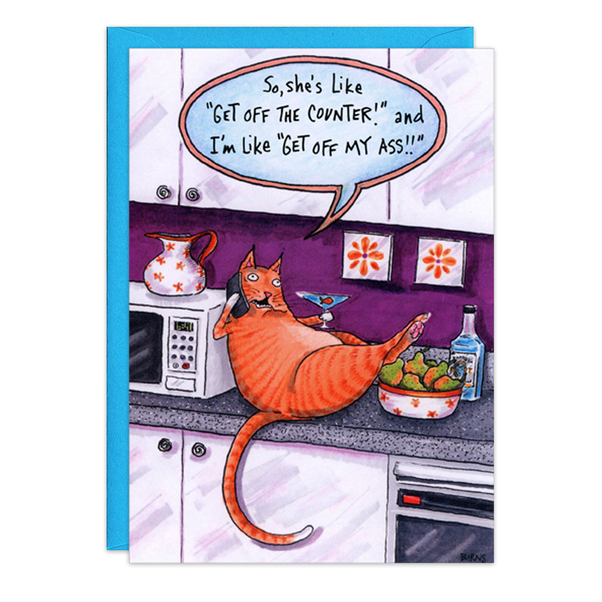 Counter Cat Birthday Card - 8245