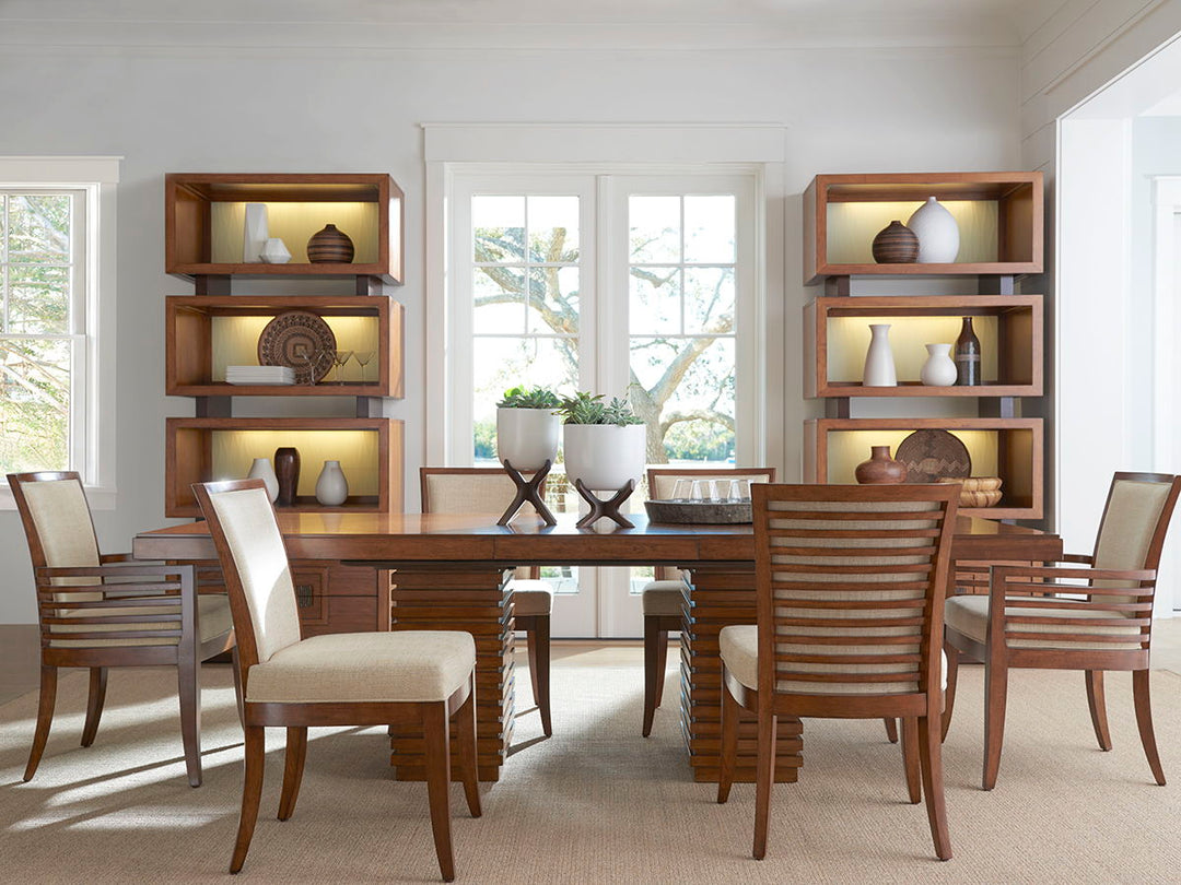 Ocean Club - Peninsula Dining Table - Dark Brown