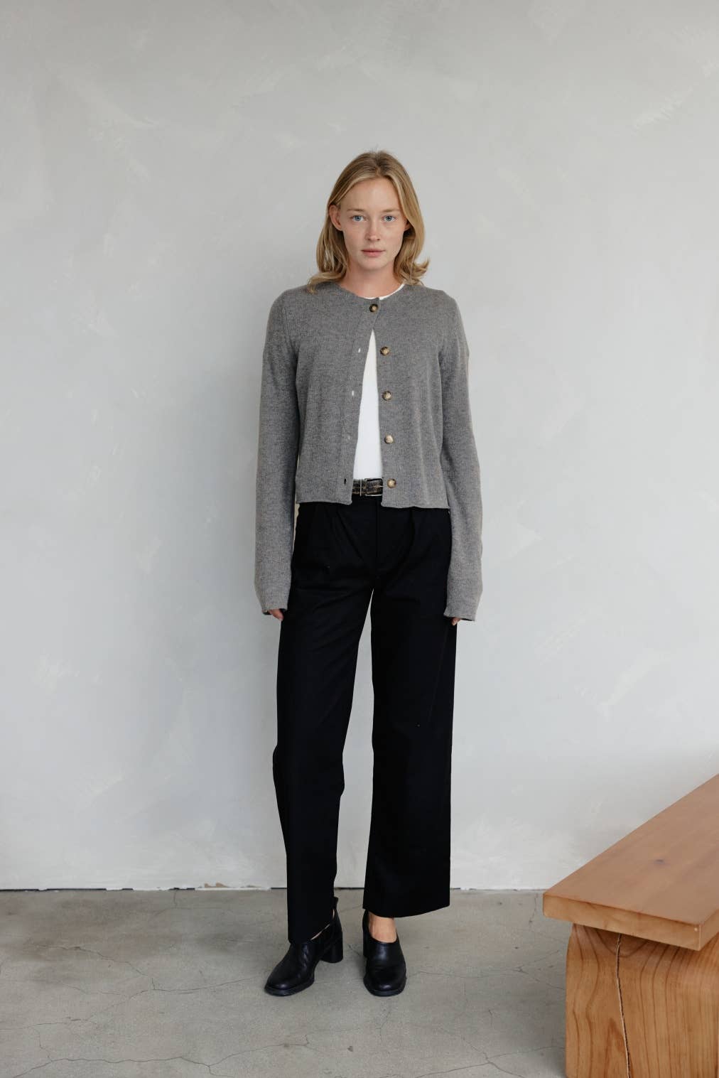 The Molly Cardigan | Lightweight Cropped Cardigan: LIGHT BLUE / SMALL