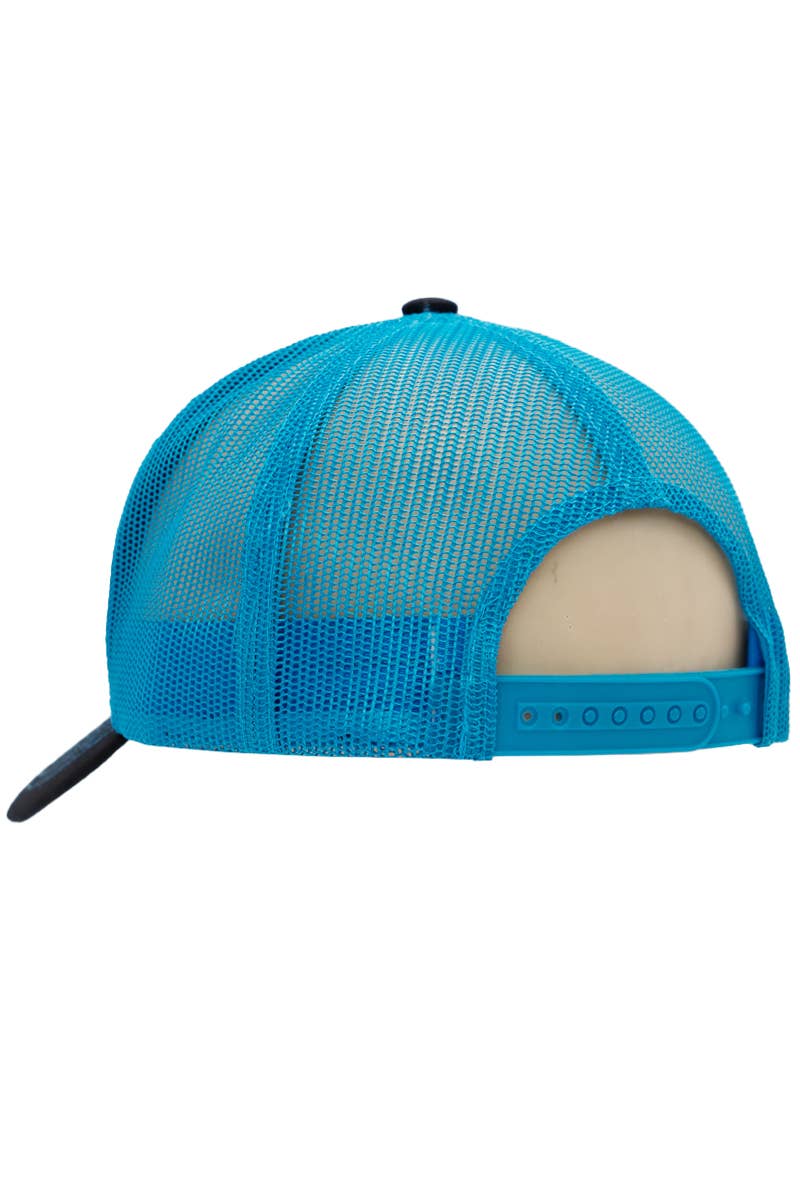 Sleek Black Front Six Panel Curved Bill Trucker Hat: Black
